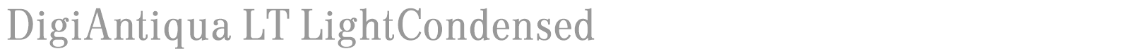 DigiAntiqua LT LightCondensed font preview